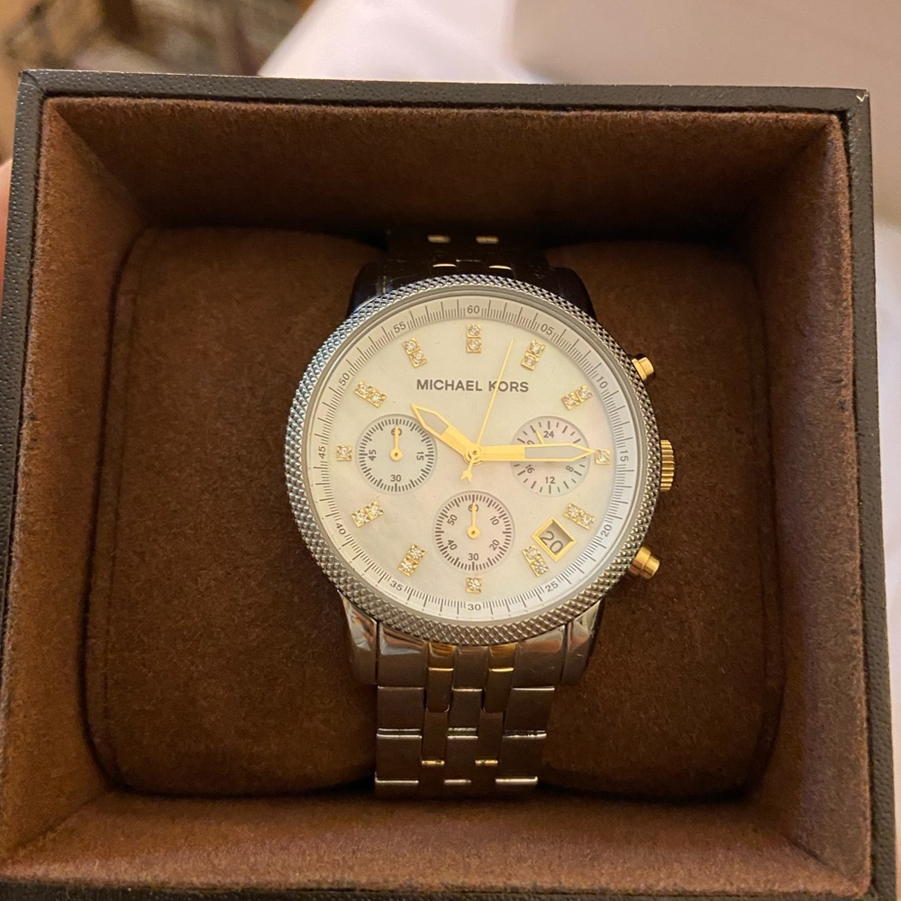 Michael Kors Chronograph Mother of Pearl Watch